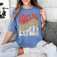 Social Distancing Expert Introvert Women's Comfort Colors T-Shirt Chalky Mint Social Distancing Expert Introvert Women's Comfort Colors T-Shirt Chalky Mint