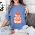 Social Introverts Hang Out With Guitars Musician Guitarist Women's Comfort Colors T-Shirt Chalky Mint