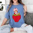 Strawberry Shortcake Sitting On Strawberry Retro Nostalgia Women's Comfort Colors T-Shirt Chalky Mint