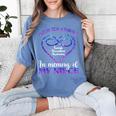 Suicide Prevention Shirt Teal & Purple In Memory Of Niece Women's Comfort Colors T-Shirt Chalky Mint