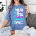 Teal & Purple In Memory Of My Boyfriend Suicide Prevention Women's Comfort Colors T-Shirt Chalky Mint Teal & Purple In Memory Of My Boyfriend Suicide Prevention Women's Comfort Colors T-Shirt Chalky Mint