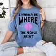 I Wanna Be Where The People Aren't Introvert Women's Comfort Colors T-Shirt Chalky Mint