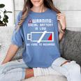 Warning Social Battery Is Low Introvert Shirt Women's Comfort Colors T-Shirt Chalky Mint