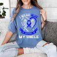 I Wear Blue In Memory Of Uncle Colon Cancer Awareness Shirts Women's Comfort Colors T-Shirt Chalky Mint