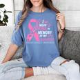 I Wear Pink In Memory Of My Daughter Breast Cancer Awareness Premium Women's Comfort Colors T-Shirt Chalky Mint