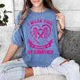 I Wear Pink In Memory Of My Godmother Breast Cancer Support Women's Comfort Colors T-Shirt Chalky Mint