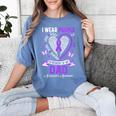 I Wear Purple In Memory Of My Dad Alzheimer's Awareness Women's Comfort Colors T-Shirt Chalky Mint