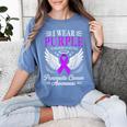 I Wear Purple In Memory Of My Dad Pancreatic Cancer Women's Comfort Colors T-Shirt Chalky Mint I Wear Purple In Memory Of My Dad Pancreatic Cancer Women's Comfort Colors T-Shirt Chalky Mint