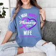 I Wear Purple In Memory For My Wife Dementia Awareness Women's Comfort Colors T-Shirt Chalky Mint