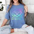 I Wear Teal & Purple Memory Of My Brother Suicide Prevention Women's Comfort Colors T-Shirt Chalky Mint I Wear Teal & Purple Memory Of My Brother Suicide Prevention Women's Comfort Colors T-Shirt Chalky Mint