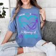 I Wear Teal & Purple In Memory Of My Nephew Women's Comfort Colors T-Shirt Chalky Mint I Wear Teal & Purple In Memory Of My Nephew Women's Comfort Colors T-Shirt Chalky Mint