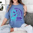 I Wear Teal Purple In Memory Of My Son Suicide Awareness Women's Comfort Colors T-Shirt Chalky Mint I Wear Teal Purple In Memory Of My Son Suicide Awareness Women's Comfort Colors T-Shirt Chalky Mint