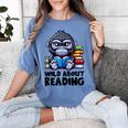 Wild About Reading Book Lover Gorilla Women's Comfort Colors T-Shirt Chalky Mint