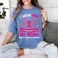 Wings Breast Cancer Shirt I Wear Pink In Memory Of My Mama Women's Comfort Colors T-Shirt Chalky Mint