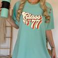 1977 Class Reunion Retro Class Of 77 High School Graduation Women's Comfort Colors T-Shirt Chalky Mint