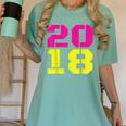 2018 Big Neon Numbers For The New Year Or Graduation Women's Comfort Colors T-Shirt Chalky Mint