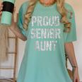2018 Senior Aunt SEN18R Class Graduation Party T Shirt Women's Comfort Colors T-Shirt Chalky Mint