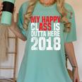 2018 Senior Graduation My Happy Class Shirt Women's Comfort Colors T-Shirt Chalky Mint