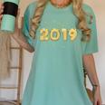 2019 Gold Confetti Graduation T Shirt High School College Women's Comfort Colors T-Shirt Chalky Mint