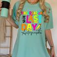 2025 Last Day Of School Autograph Kindergarten Graduation Women's Comfort Colors T-Shirt Chalky Mint