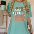 2026 Football Senior Auntie Graduation Matching Family Women's Comfort Colors T-Shirt Chalky Mint