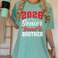 2026 Senior Band Brother Class Of 2026 Parent Graduation Women's Comfort Colors T-Shirt Chalky Mint