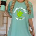 3rd Grade Graduation Promotion Peace I'm Out Last Day Women's Comfort Colors T-Shirt Chalky Mint