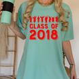 & Red Class Of 2018 Senior Graduation T Shirt Women's Comfort Colors T-Shirt Chalky Mint