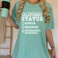 Anti Valentines Day Nursing School Nurse Graduation Shirt Women's Comfort Colors T-Shirt Chalky Mint