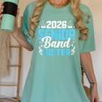 Band Senior Sister Class Of 2026 Senior Band Graduation Women's Comfort Colors T-Shirt Chalky Mint