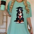 Bernese Mountain Dog Graduation Cap Graduate Training School For Men Women Girls Kids Women's Comfort Colors T-Shirt Chalky Mint