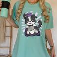 Border Collie Dog Lover Cute Anime School Graduation Men Women Kids Women's Comfort Colors T-Shirt Chalky Mint