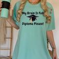 My Brain Is Full Diploma Please Graduation Idea For Her Him Women's Comfort Colors T-Shirt Chalky Mint