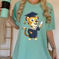 Cheetah Graduation Cute Kindergarten Elementary High School Women's Comfort Colors T-Shirt Chalky Mint