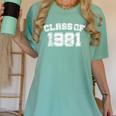 Class Of 1981 School Tee Shirt Graduation Class Party Women's Comfort Colors T-Shirt Chalky Mint