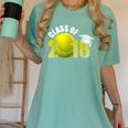 Class Of 2018 Shirts Graduation Senior Tennis Shirt Women's Comfort Colors T-Shirt Chalky Mint
