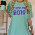 Class Of 2019 High School Graduation Purple Senior Women's Comfort Colors T-Shirt Chalky Mint