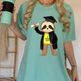 Class Of 2022 Sloth Graduation Masters College High School Women's Comfort Colors T-Shirt Chalky Mint