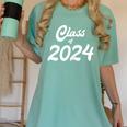 Class Of 2024 Shirt Graduation Her Women Senior Class Women's Comfort Colors T-Shirt Chalky Mint
