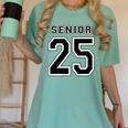 Class Of 2025 High School Senior 25 On Back Graduation Women's Comfort Colors T-Shirt Chalky Mint