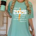 Class Of 2026 Christian Graduation Senior Graduate Women's Comfort Colors T-Shirt Chalky Mint