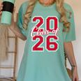 Class Of 2026 Graduation Red With Varsity Letters Women's Comfort Colors T-Shirt Chalky Mint
