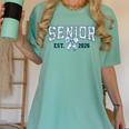 Class Of 2026 Senior 26 Coquette Bow Toile Preppy Graduation Women's Comfort Colors T-Shirt Chalky Mint