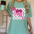 Class Of 2026 Senior Coquette Pink Bow Graduation Family Premium Tri-Blend Women's Comfort Colors T-Shirt Chalky Mint