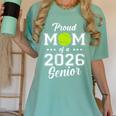 Class Of 2026 Tennis Mom Senior Graduation Graduate Women's Comfort Colors T-Shirt Chalky Mint