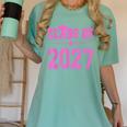 Class Of 2027 Pink Girls Shirt Graduation Women's Comfort Colors T-Shirt Chalky Mint