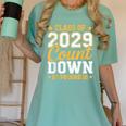 Class Of 2029 Count Down Fun First Day 8th Grade Graduation Women's Comfort Colors T-Shirt Chalky Mint