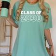 Class Of 2030 Teacher Student Cute Graduate Graduation Men Women Kids Women's Comfort Colors T-Shirt Chalky Mint