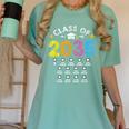 Class Of 2035 Grow With Me Checklist Graduation Women's Comfort Colors T-Shirt Chalky Mint