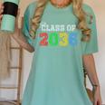Class Of 2036 Grow With Me Graduation First Day Of School Women's Comfort Colors T-Shirt Chalky Mint